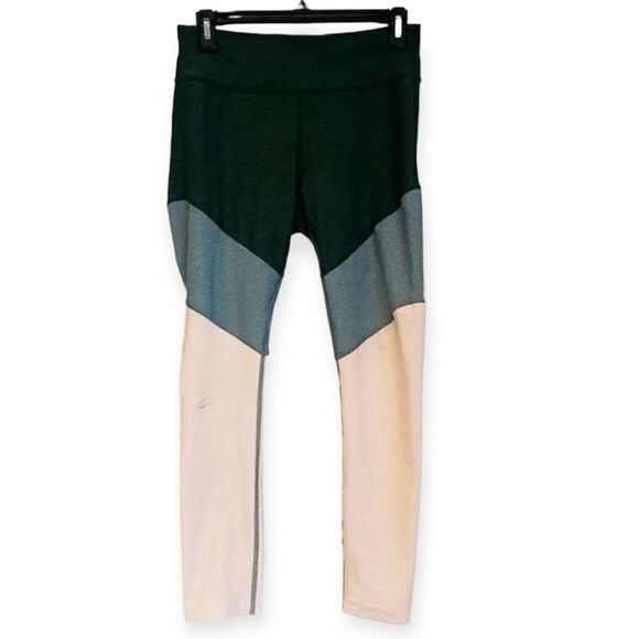 Outdoor Voices Green & Pink Colorblock 7/8 Leggings  Size Medium - Picture 2 of 6